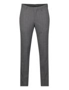 Mango Super Slim-Fit Tailored Check Trousers Grå