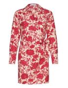 Mango Floral Wrap Dress Röd