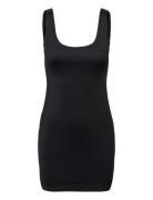 Mango Seamless Dress With Straps Svart