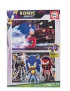 Educa 2X100 Sonic Prime Neon Toys Puzzles And Games Puzzles Classic Pu...