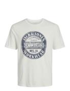 Jack & J S Jjjeans Tee Ss O-Neck Ln Vit