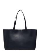 Mango Leather-Effect Shopper Bag Svart