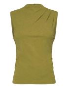 Selected Femme Slfmarwa Sl High Neck Top Khaki Green