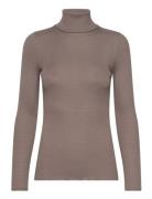 Rosemunde Silk T-Shirt W/ Roller Neck Beige