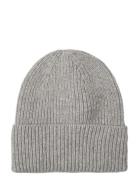 Davida Cashmere Fold Rib Cap Grå