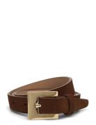 GANT Slim Suede Belt Brun