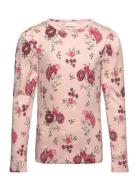 Minymo T-Shirt Ls Aop Rib Rosa