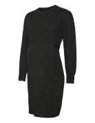 Mamalicious Mlnewanne L/S Abk Knit Dress A. Noos Svart