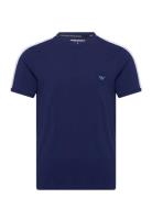 Emporio Armani Men's Knit V Neck T-Shirt Blå