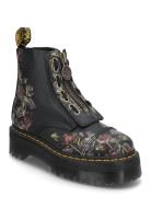 Dr. Martens Sinclair Black Decayed Roses Classic Tumbled Nappa Svart