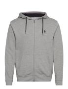 U.S. Polo Assn. Uspa Sweat Hood/Zip Erdi Men Grå