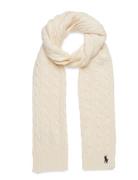 Polo Ralph Lauren Cotton-Cotton Cable Scarf Kräm