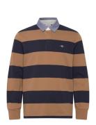 GANT Reg Chambray Stripe Heavy Rugger Marinblå