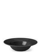 Lyngby Porcelæn Rhombe Earth Dyb Tallerken Ø24.5 Cm Slate Svart