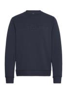 Hackett London Hs Embossed Crew Marinblå