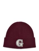GANT G Badge Beanie Beanie Burgundy