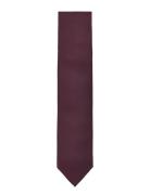 Lindbergh Black Polyester Tie 7 Cm Burgundy