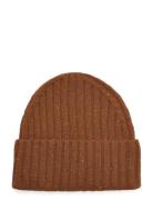 Les Deux Wells Fleck Rib Beanie Brun