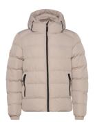 Superdry Hooded Sports Puffer Jacket Beige