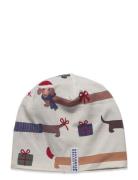 Geggamoja Bamboo Beanie Fleece Santa Dogs 65 L 6 - Adult Kräm