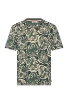 Scotch & Soda Big All Over Print T-Shirt Grön