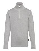 Jack & J S Jprblamilano Stitch Knit Half Zip Jnr Grå
