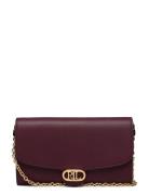 Lauren Ralph Lauren Leather Medium Adair Crossbody Burgundy