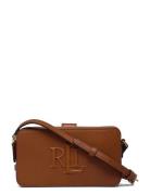 Lauren Ralph Lauren Leather Medium Witley Crossbody Wallet Brun