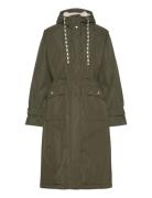 Lollys Laundry Sheall Coat Long Khaki Green