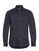 Mango Regular-Fit Stretch Cotton Shirt Marinblå