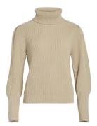 Vila Vilou New Rollneck L/S Knit Top/Vol Beige