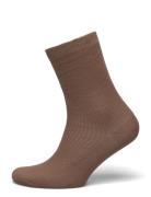 Mp Denmark Fine Wool Rib Socks Brun