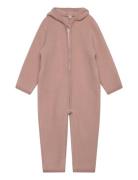 Huttelihut Pram Suit Wool Fleece Rosa