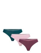 Tommy Hilfiger Lace 3P Thong Rosa