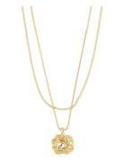 Pilgrim Feel Recycled Necklace 2-In-1 Set Guld