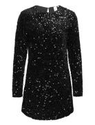 ONLY Onlanika Sequin Ls Dress Wvn Svart