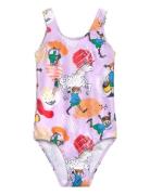 Pippi Langstrømpe Joyful Swimsuit Lila