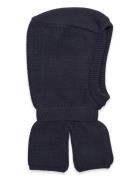 Color Kids Balaclava - Wool W. Windstop Marinblå