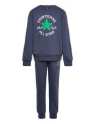 Converse Converse Dissected Chuck Patch Fleece Crew Set Marinblå