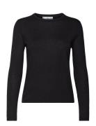 Mango Fine-Knit Crew-Neck Sweater Svart