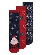 Name It Nknrichristmas 3P Sock Marinblå