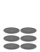 Aida Raw Nordic Black Lunch Plate 23 Cm 6 Pcs Svart