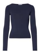 Weekday Boatneck Long Sleeve Marinblå