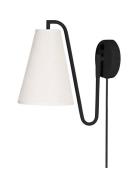 Globen Lighting Wall Lamp Lou Bouclé Svart