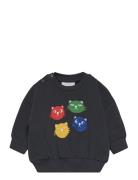 Mini Rodini Cool Cats Application Sweatshirt Svart