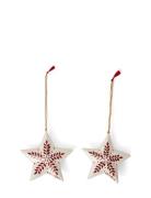 Lexington Home Papier Maché Star Christmas Ornament Vit