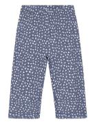 Mango Printed Flared Trousers Blå