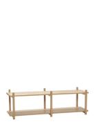 Hübsch Mason Shelf Double Small Natural Beige