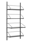 Hübsch Norm Wall Shelf Unit 4 Shelves Black Svart