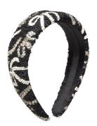 Becksöndergaard Bow Wide Beaded Hairbrace Svart